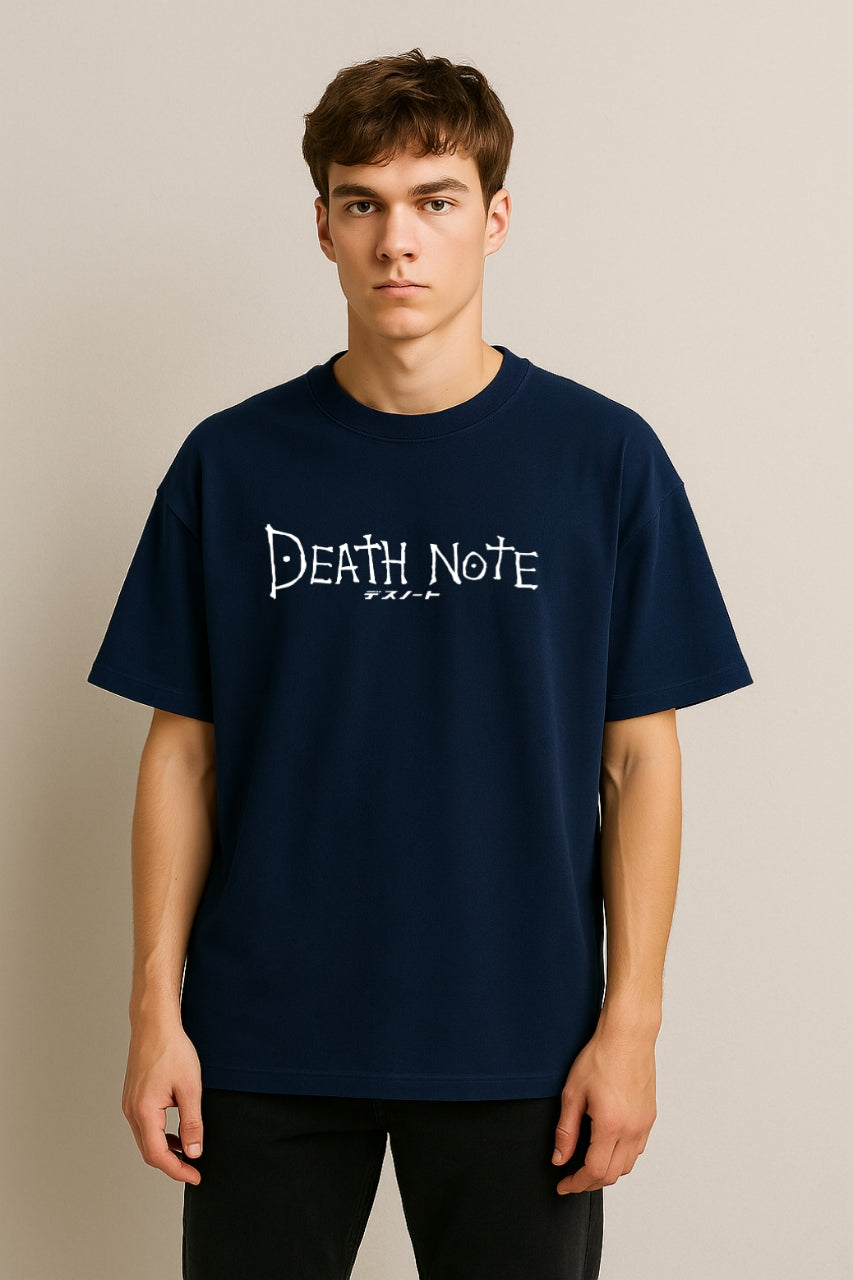 Premium Oversized Death Note French Terry Cotton T-Shirt - Unisex Anime Fan Apparel