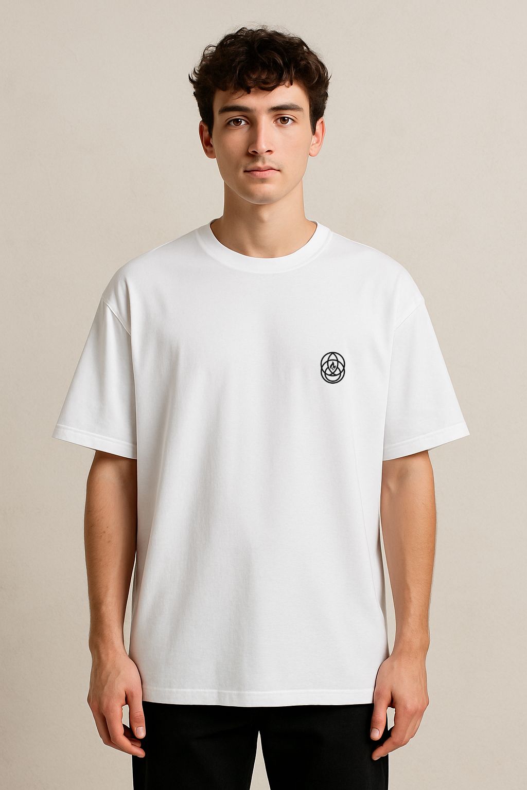 Trisoul Signature Oversized T-Shirt – Minimalist Streetwear in French Terry Cotton