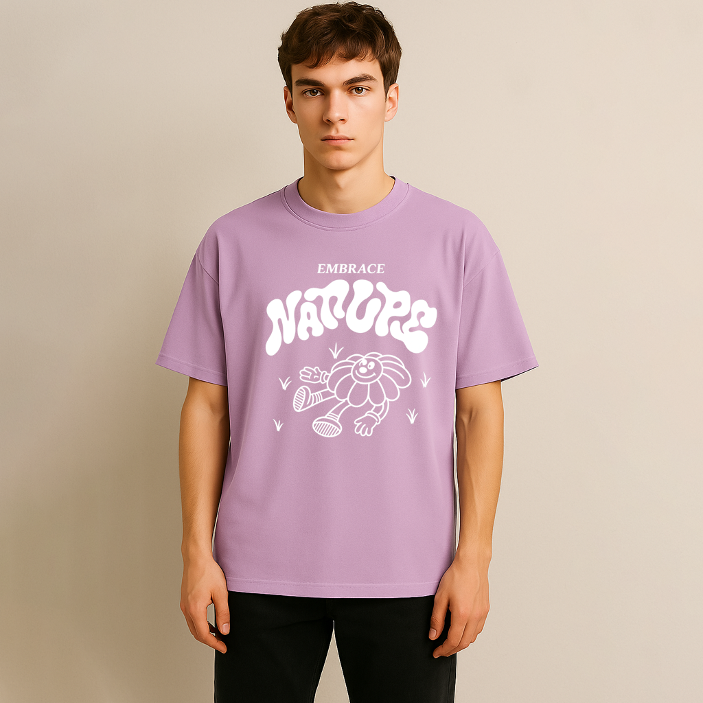 Embrace Nature Oversized T-Shirt – French Terry Cotton | Trisoul